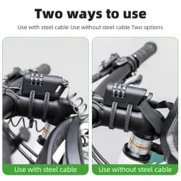 ROCKBROS Helmet Lock Antitheft Mini Bicycle Lock 3 Digit Password Lock Ultralight Flexible Bike Lock Motorcycle Helmet Lock Part