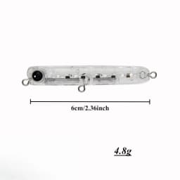 Billings Wobbler Sinking Pencil Bait 60cm 4.8g Micro Sinking Trolling Pencil for Black Bass Jigging Bait Practical Fishing Gear