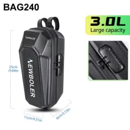 NEWBOLER 5L Electric Scooter Front Bag With Password Lock Large Capacity Electric Scooter Bag Outdoor Storage For Xiaomi Scooter
