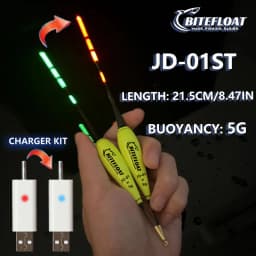 1Set Smart Fishing Electronic Float Led Light Rod Set With Cr425 Rechargeable Battery Charger Hook Change Color Carp 2024 New