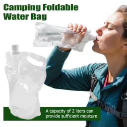 2L Water Bag Small Mouth Water Container for Cycling Climbing Outdoor Sports No Leakage Pouch for Survival Emergency Travel