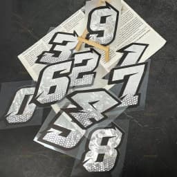 2PCS 5CM Holographic Number 0-9 Sticker Set, Waterproof Vinyl Decal for Car Motorcycle Body