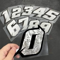 2PCS 5CM Holographic Number 0-9 Sticker Set, Waterproof Vinyl Decal for Car Motorcycle Body