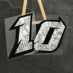2PCS 5CM Holographic Number 0-9 Sticker Set, Waterproof Vinyl Decal for Car Motorcycle Body