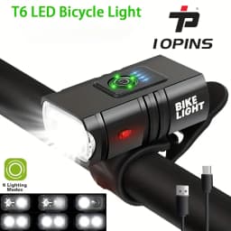 New Led Bicycle Light 1000Lm USB Charging Power Display Mountain Bike Front Light Flashlight Cycling Equipment