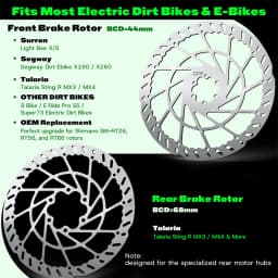 BUCKLOS 2.3MM E-Bike Brake Disc 220MM Electric Bicycle Rotor 140/160/180/203MM Dirt Bike Disc Brake Rotor For Surron Segway Tala