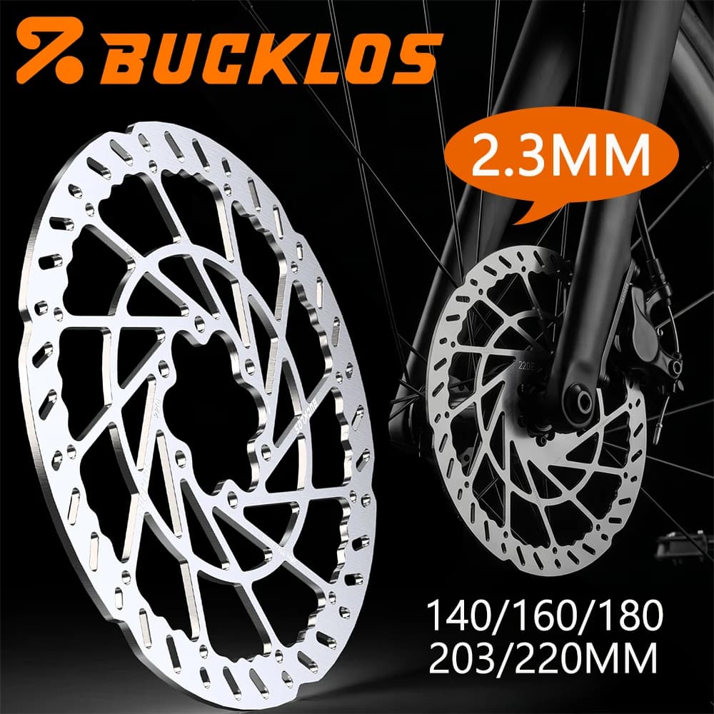 BUCKLOS 2.3MM E-Bike Brake Disc 220MM Electric Bicycle Rotor 140/160/180/203MM Dirt Bike Disc Brake Rotor For Surron Segway Tala
