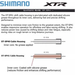 Shimano SP41 Shift Outer Casing Silver Logo OT-SP41 Original Shifting Cable 1.8m (Remove from Box for Sale, Sold without Box)