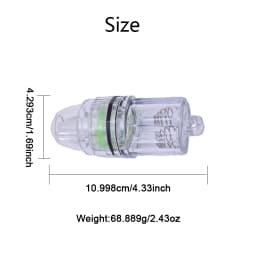 1 Piece 11cm/4.33 Inch Deep Water Fishing Light Night Underwater Lure Light Outdoor IPX6 Waterproof High Pressure Resistant