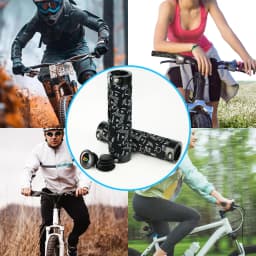NPY Bicycle Grips Bike Handlebar Grips Non-slip Aluminum Double Lock Bicycle Handles MTB Cuffs Mountain Bike Grips