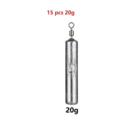 15PCS/Lot Drop Shot Sinkers 3.5g/5g/7g/10g/14g/20g Cylindrical Tube Plumb Pendant Metal Jig Sea Tackle Kit Fishing Accessories