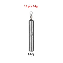 15PCS/Lot Drop Shot Sinkers 3.5g/5g/7g/10g/14g/20g Cylindrical Tube Plumb Pendant Metal Jig Sea Tackle Kit Fishing Accessories