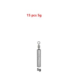15PCS/Lot Drop Shot Sinkers 3.5g/5g/7g/10g/14g/20g Cylindrical Tube Plumb Pendant Metal Jig Sea Tackle Kit Fishing Accessories