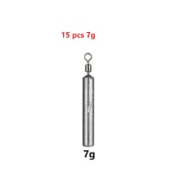15PCS/Lot Drop Shot Sinkers 3.5g/5g/7g/10g/14g/20g Cylindrical Tube Plumb Pendant Metal Jig Sea Tackle Kit Fishing Accessories