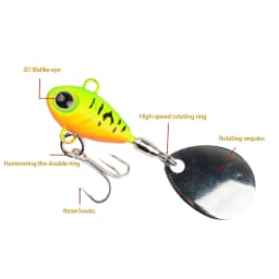 Fishing Lure Submarine 8g 11g 15g Tail Spinner Shad Metal Vib Casting Shore Jig Bait Copper Blade Spoon Freshwater Bass