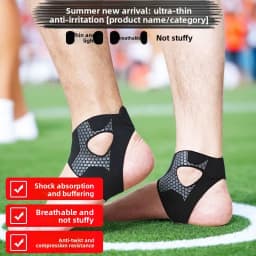 Breathable Ankle Support Strap, Lightweight Heel Wrap for Basketball Soccer, Anti-Twist Foot Joint Protection for Sports