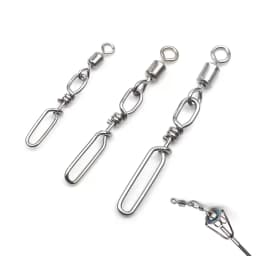 20Pcs Stainless Steel Fishing Connection Quick Snap Rotating Guide Ring for Sea Fishing Rod Line Connection Accessories