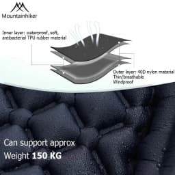 MOUNTAINHIKER Outdoor Camping Inflatable Mattress Sleeping Pad With Pillows Ultralight Air Mats for Backpacking Hiking Fishing