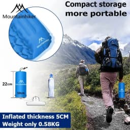 MOUNTAINHIKER Outdoor Camping Inflatable Mattress Sleeping Pad With Pillows Ultralight Air Mats for Backpacking Hiking Fishing