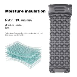 MOUNTAINHIKER Outdoor Camping Inflatable Mattress Sleeping Pad With Pillows Ultralight Air Mats for Backpacking Hiking Fishing