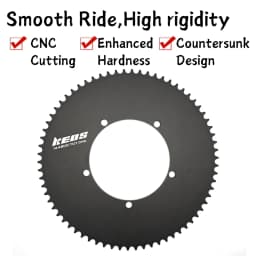 KEOS 144BCD Bike Fixed Gear Chainring Single Speed CNC Aluminum Alloy Chain Ring 44T-70T For 1/2"*1/8" Chain Fixie Track Bicycle