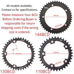 KEOS 144BCD Bike Fixed Gear Chainring Single Speed CNC Aluminum Alloy Chain Ring 44T-70T For 1/2"*1/8" Chain Fixie Track Bicycle