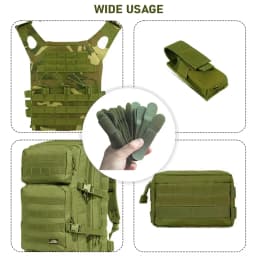 20Pcs 12cm Tactical Fastening Binding Strap Hook & Loop Reusable Strap Molle Nylon Straps for Outdoor Bag Clothes Shoes Backpack