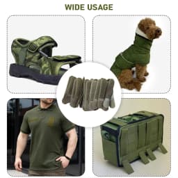 20Pcs 12cm Tactical Fastening Binding Strap Hook & Loop Reusable Strap Molle Nylon Straps for Outdoor Bag Clothes Shoes Backpack