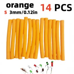 14pcs Buoyancy Fishing Foam Stick Carp Fishing Pop Up Zig Rig Foam Sticks Fly Tying Material for Parachute Dry Fly