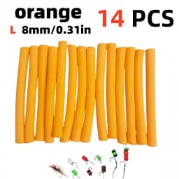 14pcs Buoyancy Fishing Foam Stick Carp Fishing Pop Up Zig Rig Foam Sticks Fly Tying Material for Parachute Dry Fly