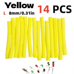 14pcs Buoyancy Fishing Foam Stick Carp Fishing Pop Up Zig Rig Foam Sticks Fly Tying Material for Parachute Dry Fly