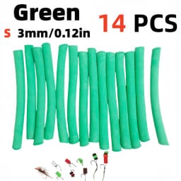 14pcs Buoyancy Fishing Foam Stick Carp Fishing Pop Up Zig Rig Foam Sticks Fly Tying Material for Parachute Dry Fly
