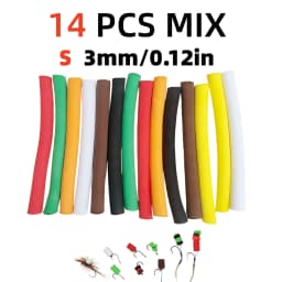 14pcs Buoyancy Fishing Foam Stick Carp Fishing Pop Up Zig Rig Foam Sticks Fly Tying Material for Parachute Dry Fly
