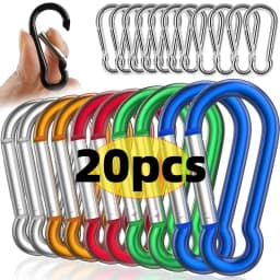 Carabiner Keychain D-ring Buckle Spring Carabiner Snap Hook Clip Keychains Camping Accessories Multifunctional Stainless Steel