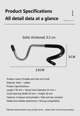 Stainless Steel Light Stand Holder Hooks Portable Tent Pole Lamp Hanger Hunting Fishing Lantern Hanger Outdoor Camping Tools