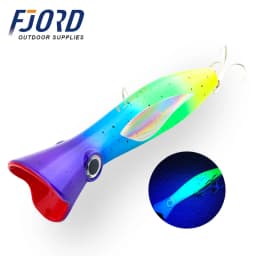 FJORD Poppers Sea Fishing Lure 165mm 82g Floating Hard Baits Z Shaped Pace Through Wire Construction Fishing Things Accessories
