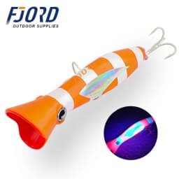 FJORD Poppers Sea Fishing Lure 165mm 82g Floating Hard Baits Z Shaped Pace Through Wire Construction Fishing Things Accessories
