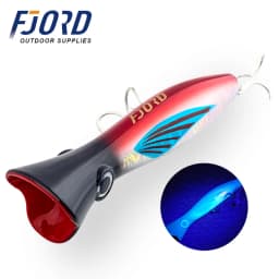 FJORD Poppers Sea Fishing Lure 165mm 82g Floating Hard Baits Z Shaped Pace Through Wire Construction Fishing Things Accessories