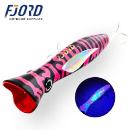 FJORD Poppers Sea Fishing Lure 165mm 82g Floating Hard Baits Z Shaped Pace Through Wire Construction Fishing Things Accessories