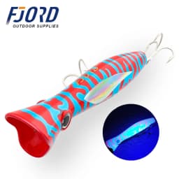 FJORD Poppers Sea Fishing Lure 165mm 82g Floating Hard Baits Z Shaped Pace Through Wire Construction Fishing Things Accessories