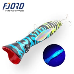 FJORD Poppers Sea Fishing Lure 165mm 82g Floating Hard Baits Z Shaped Pace Through Wire Construction Fishing Things Accessories