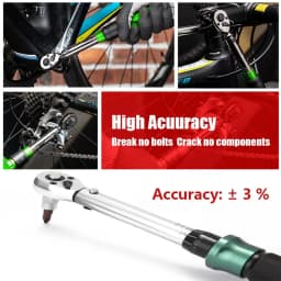 1/4'' Drive 2-24N.m Precise Double Scale Torque Wrench Set MTB Bike Socket Spanner Bicycle Motorcycle Ratchet Repair Toolbox Kit