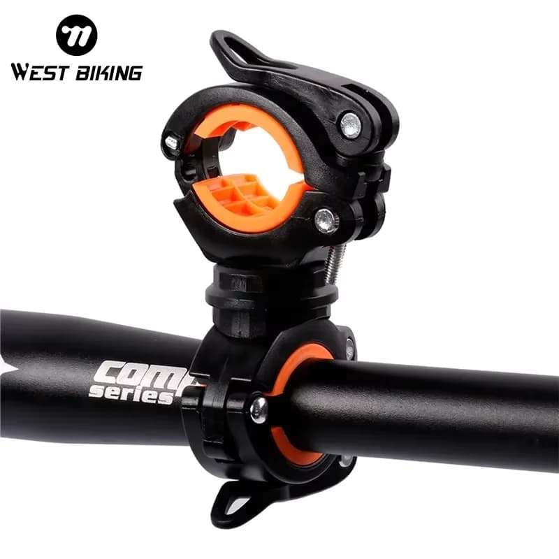 WEST BIKING Bike Light Bracket Multifunctional 360 Degree Rotatable Bicycle Lamp Holder LED Flashlight Stand Cycling Accessories
