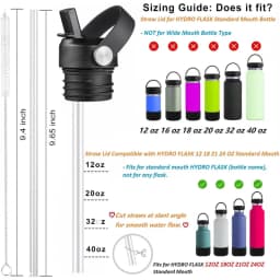 Straw Lid for Hydroflask Lid with Straw for Hydro Flask 18 21 24 oz Standard Mouth Replacement Sport Water Bottle Cap W/ Handle