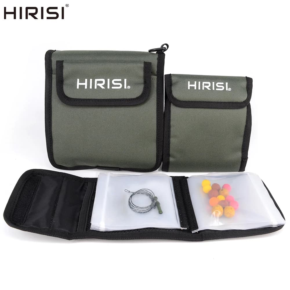 Hirisi Fishing Rig Bag Tackle Accessory Storage Bag for Carp Fishing Tackle Rigs Wallet Hair Rigs Transparent Carry Bag