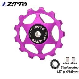 ZTTO 11T 13T MTB Bicycle Rear Derailleur Jockey Wheel Steel Bearing Pulley AL7075 CNC Road Bike Guide Roller Idler 4mm 5mm 6mm