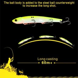 35g 10.5cm Metal VIB LureFishing Spoon Freshwater Fishing Hard Lure Slice Jig Bait Spoon Fishing Tackle Metal Jigging