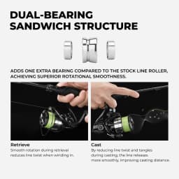 Gomexus Line Roller For Shimano Stella Twin Power Stradic Vanford Vanquish Soare Exsence Spinning Fishing Smooth Accessory