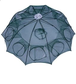 24/20/16/12/10/8/6/4 Holes Portable Fishing Net Shrimp Cage Nylon Foldable Fish Trap Folding Outdoor Automatic Collapsible