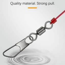 DNDYUJU 100pcs Stainless Steel A-type Pin Fishing Lure Connector Fishing Bearing Rolling Swivels Carp Fishing Accessories